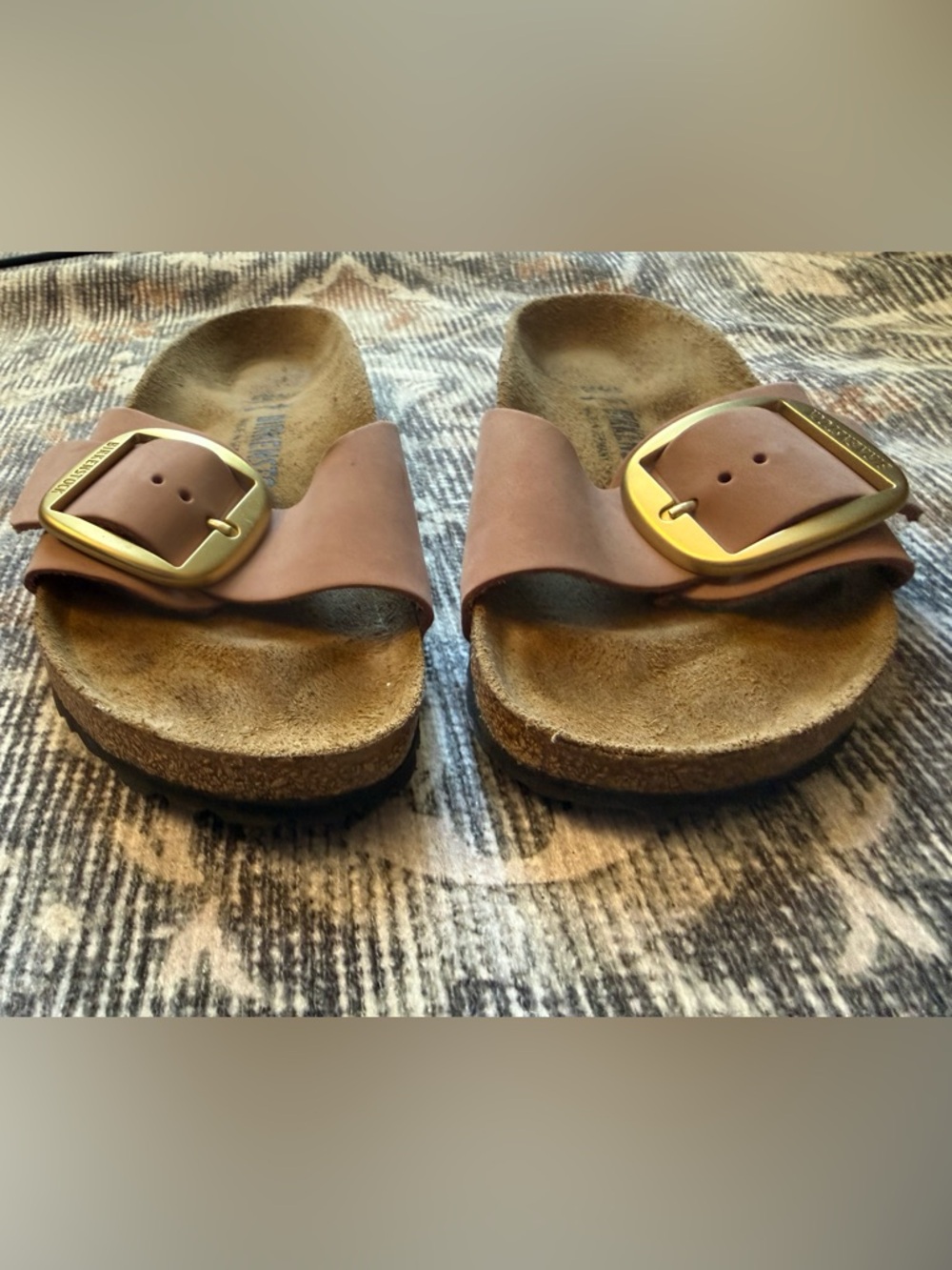 Birkenstock Madrid Big Buckle - Dusty Pink and Gold Size 37 - Picture 2 of 6
